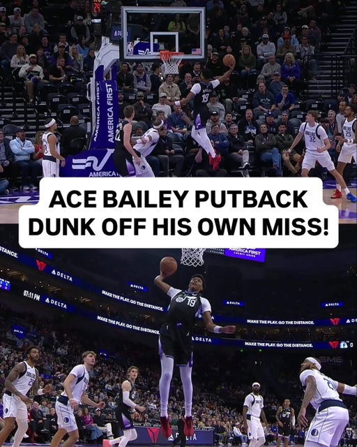 @acebailey throws down the thunderous putback slam… off of his own miss! 🤯 DAL/UTA • NBA League Pass • <link in bio>