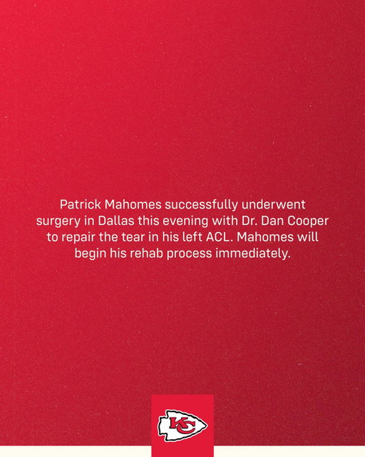 Injury update on QB Patrick Mahomes