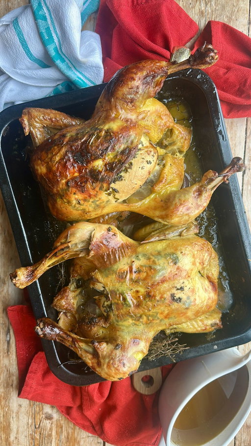 Two Roast Chickens for Christmas Day

The best piece of culinary advice I ever got from mum was ‘why roast one chicken when you can roast two’ and this Christmas I’m roasting these two beauties instead of one cumbersome turkey.

full recipe on my blog: DomInTheKitchen.com - link in bio 

#christmas #roastchicken #chicken #turkey #hack