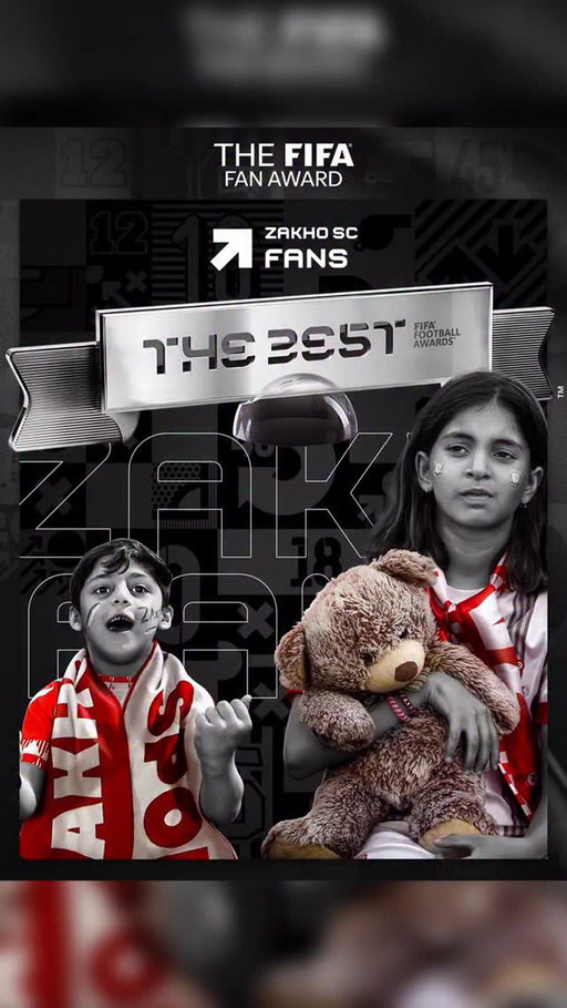 The fans of 🇮🇶 Zakho SC are deserving winners of the 2025 FIFA Fan Award for their heartwarming gesture in May 2025. Ahead of a game against Al-Hudood SC, the supporters of @zakhosc1987 threw thousands of stuffed children’s toys onto the pitch from the stands, which were then gathered and donated to local youth struggling with illness. 👏 

This moment of generosity and collective compassion was moving and inspiring, showing how football unites and binds us. It is my honour to congratulate all of you – thank you very much! 🤗

#FootballUnitesTheWorld
