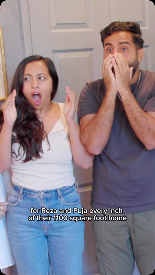 OMG we went over to the home of @therezakhan and @pujatailorkhan with @geico to help save them from their chaotic bedroom and maximize the potential of their home. Not only was it a blast for all of us it was truly life changing! #GEICOpartner