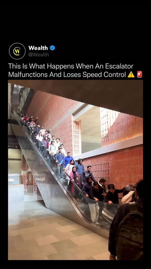 This escalator suddenly sped up without warning, turning a normal ride into a moment of panic in seconds. 😳⏱️

The incident happened at a university in Bangladesh after a technical malfunction caused the escalator to accelerate beyond its normal operating speed. Escalators rely on precise motor controls, speed governors, and braking systems, so unexpected acceleration typically points to a failure in one of those safety mechanisms.

As the speed increased, students struggled to maintain balance and rushed to get off as quickly as possible. Fortunately, reports confirmed that no one was injured, and everyone was able to exit safely.

Love Technology? Follow @Wealth 🌟

Media: FB/tahmid.shifat.7

#technology #engineering #infrastructure #safety #innovation