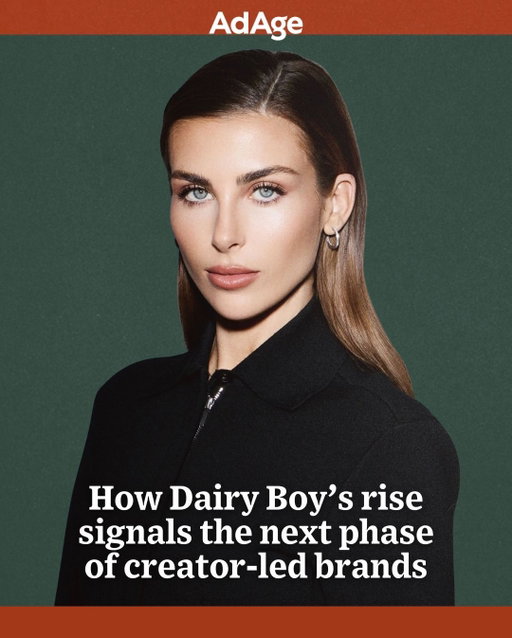 Crowds line up for Dairy Boy’s pop-ups in New York, though many have never heard of founder @paigelorenze—and she prefers it that way. While most creator-led brands rely on their founders’ fame, Lorenze spent the past year deliberately removing herself from Dairy Boy’s public image.

And it’s paying off, as Ad Age’s Gillian Follett reports.

Swipe for how this approach is rewriting the creator brand playbook. ➡️

📲 Read the full story at our link in bio. 🔗