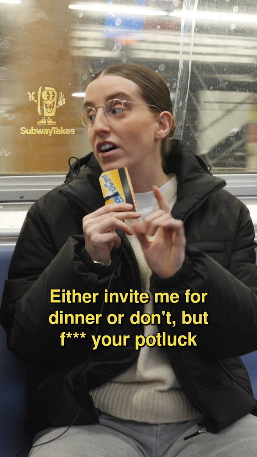Episode 585: Either invite me for dinner or don’t, but p*** your potluck!! @robbyhoffman 

Robby’s new special WAKE UP is streaming on Netflix now!

Host: @kareem
Created/Produced by Kareem Rahma (@kareem) and Andrew Kuo (@akuoproject)
Cameras:  @t1anm31 @thomaskasem
Editor: @tylerbat
Associate producers: @ramy_shafi @arobinsonfilm 

#podcast #hottakes #subwaytakes #interview #nyc