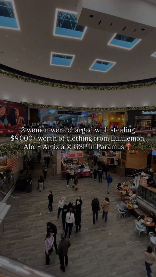 Not very girlboss👇

Two women from New York were charged after allegedly stealing more than $9,000 worth of clothing from multiple stores at @westfieldgsp in Paramus.

Police said mall security and officers observed the women making repeated trips between stores and a parked SUV, identifying the activity as an organized retail theft operation. Loss prevention officers from @lululemon and @aloyoga reported the suspects concealed merchandise and left without paying. Police also recovered stolen items from @aritzia.

Authorities seized burglary tools used to disable security tags, along with foil-lined bags commonly used to evade detection. The total value of recovered merchandise was $9,144, police said.

Jenai D. Crawford, 25, of Yonkers, and Shanique M. Roberts, 30, of Brooklyn, were each charged with second-degree shoplifting, receiving stolen property, and possession of burglar tools. Both were released on summonses and are scheduled to appear in court on Jan. 2.

-

Follow for more #local news + events 

#bergencounty #bergencountynj #northjerseynews #njnews #paramusnj #townsofnewjersey