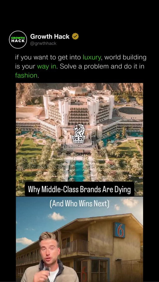 If you want to create a luxury brand you need to start world building. Solve a problem and do it in fashion.

(brian_blum)