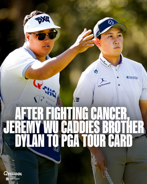 Last fall, @Dylan_Wu59’s brother Jeremy was diagnosed with Stage 2 Hodgkin lymphoma.

Jeremy was cleared in February, and last week he caddied Dylan to a @PGATOUR return at Final Stage of Q-School presented by Korn Ferry ❤️