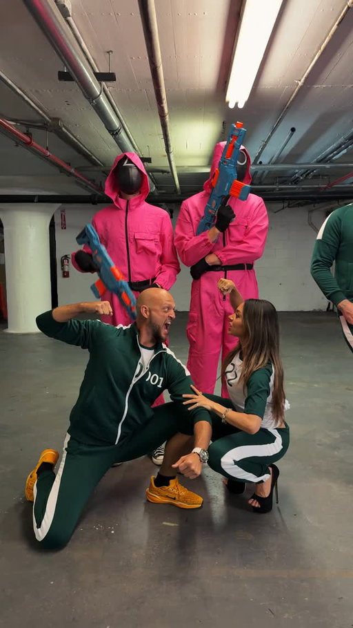 The real game was keeping a straight face. BTS of Manhattan Game 😅🦑