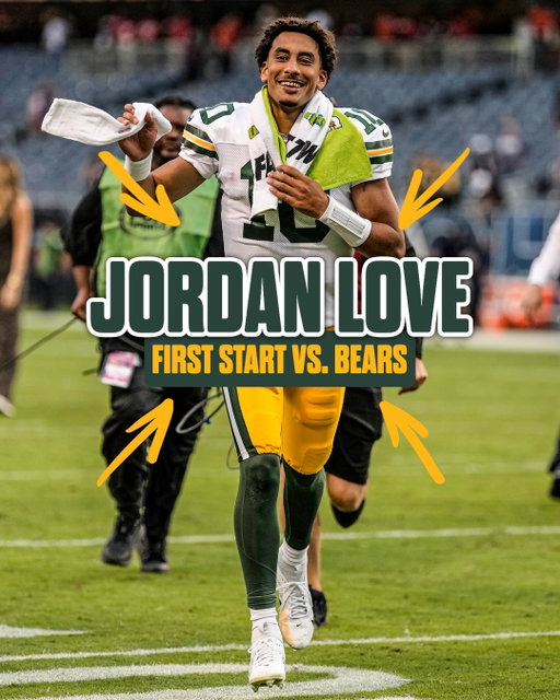 Who could forget J-Love’s first start against the Bears in 2023