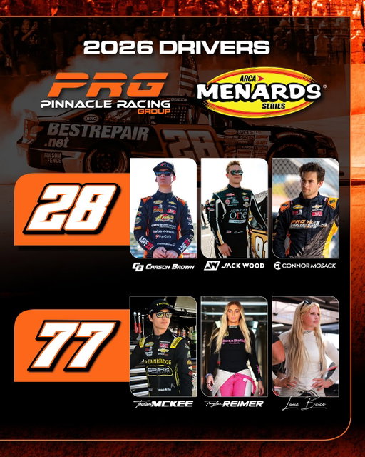 𝐈𝐧𝐭𝐫𝐨𝐝𝐮𝐜𝐢𝐧𝐠 𝐨𝐮𝐫 𝟐𝟎𝟐𝟔 𝐝𝐫𝐢𝐯𝐞𝐫 𝐥𝐢𝐧𝐞𝐮𝐩!

We are making a return run at the @arca_racing owner’s title with the No. 28 and No. 77 team of drivers, plus a full championship push in the ARCA East Series with Carson Brown (No. 28) and Tristan McKee (No. 77)!