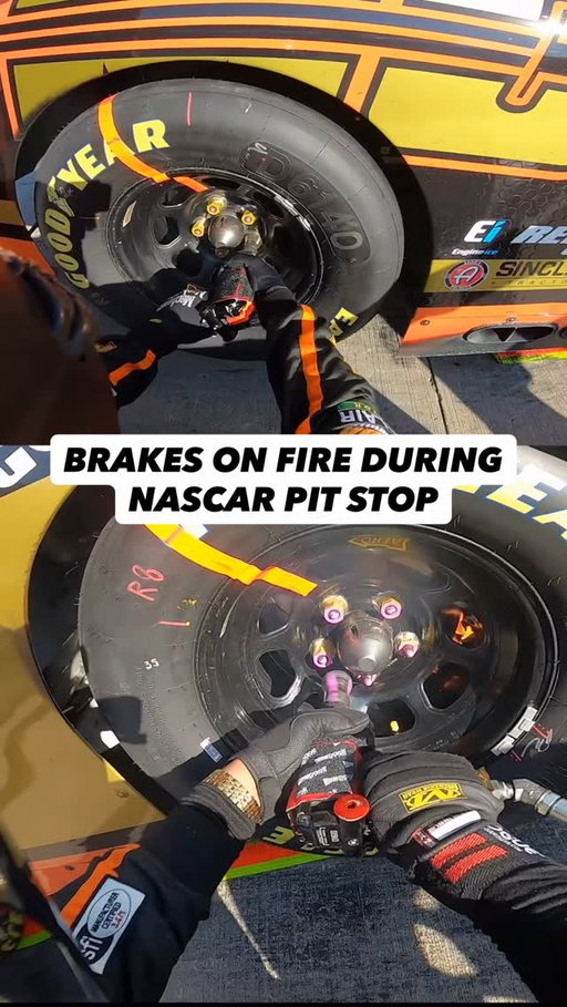 Both angles of a crazy pit stop in Kansas 🔥🔥