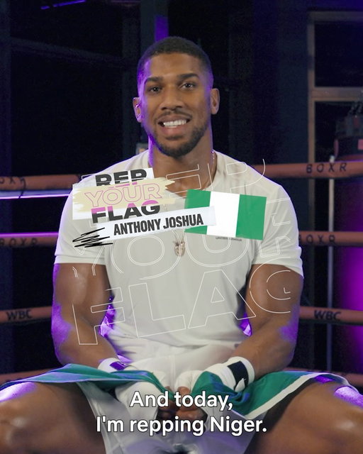 @anthonyjoshua reps his Nigerian roots and celebrates what makes it so unique. If you’re #TeamNaija drop a flag in the comments 🇳🇬

🥊 Catch his fight with Jake Paul, LIVE only on Netflix Friday, December 19 at 8 PM ET | 5 PM PT #JakeJoshua