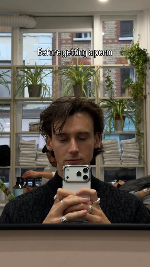 Before and after getting a perm