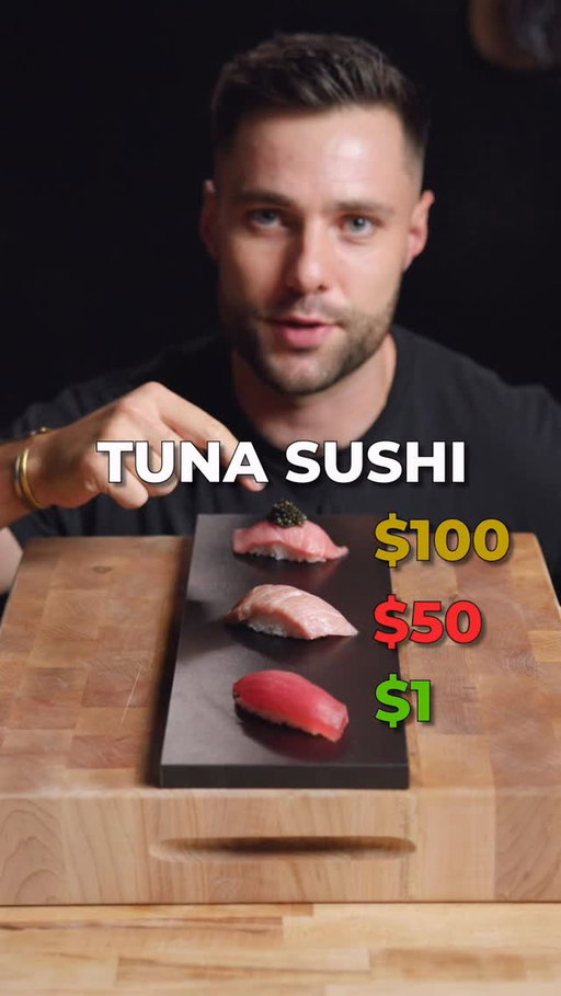 $1 vs $50 vs $100 Tuna Sushi

Tuna is the king of sushi, so I wanted to see if expensive really means better. This was eye opening and a reminder that dry aged fish is 🔥.

🐟 @dry_aged_fish_guy 

🎥 @sophiagreb @kylekrasker

#tuna #otoro #dryaged