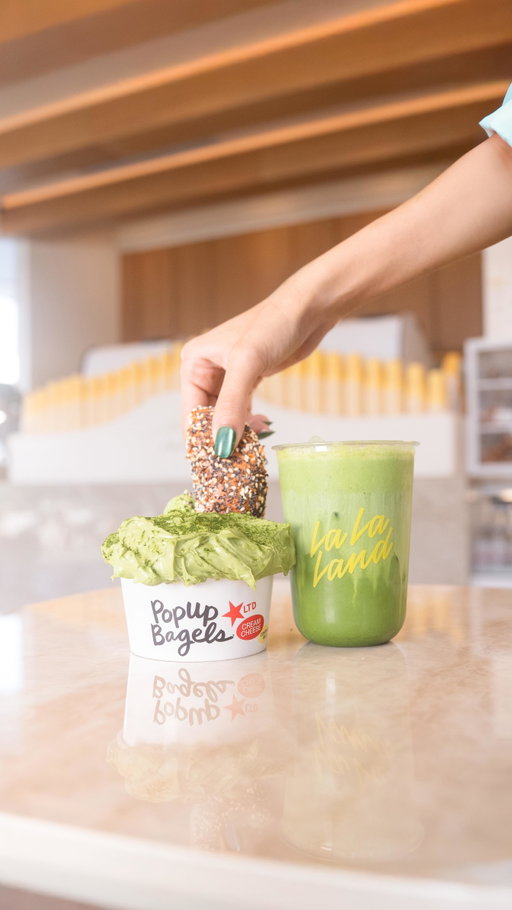 LA LA LAND X POP UP BAGELS BRENTWOOD EXCLUSIVE MATCHA SCHMEAR

how much matcha is too much matcha?

our brentwood neighbors teamed up on a limited-time matcha schmear — la la land’s signature matcha folded into popup bagels’ iconic cream cheese. smooth, earthy, and perfectly green.

launching this Friday 12/19 at PopUp Bagels Brentwood Grand Opening, available while supplies last
