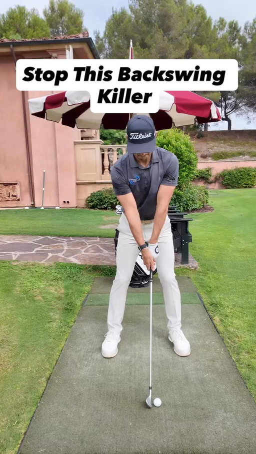 Try The 9-9 Backswing Drill
If you get a little “handsy” in the takeaway, this drill helps you create a good structure to your arms and body. Create the number 9 and then keep it until the club head reaches 9:00 on the clock-face. If you want more width (which you do) this is a great way to lead more with the body in the back swing.