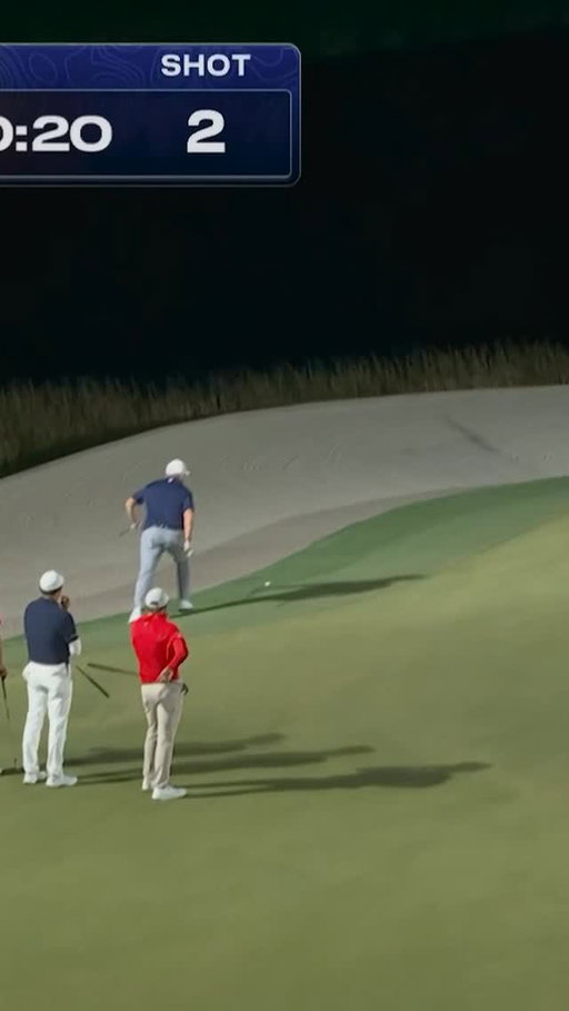 Rory McIlroy was THAT CLOSE to hitting his teammate Shane Lowry on the 9th hole during the Team Relay competition. 🤣

📺 Golf Channel | USA Network