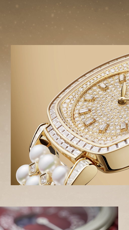 This self-winding rose gold model (Ref. 4948) combines the comfort of the Patek Philippe Annual Calendar with the sparkle of diamonds, highlighting the elegance of the case and bezel. The white mother-of-pearl dial creates beautiful light effects and excellent legibility for the day/date/month calendar, complemented by a moon-phase aperture.

The 'pavé' or grain setting used at Patek Philippe is a specific and highly precise form that ensures each diamond is securely held in place with small hand-formed grains of gold that are barely visible to the naked eye. The creation is smooth to the touch and radiates a harmonious elegance.

The self-winding caliber 26-330 S QA LU features an annual calendar with moon phases and sweep seconds.

#PatekTime #PatekPhilippe