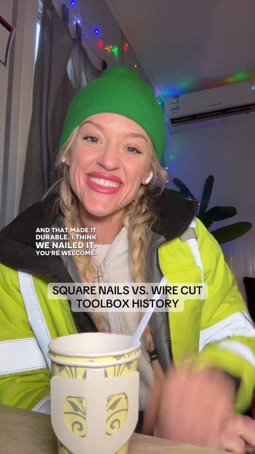 MERCH STORE IN BIO 

One tiny design choice changed the lifespan of buildings.
Square nails vs wire nails: explained.
#ToolboxHistory #BuiltPretty #ConstructionEducation #DIYTok