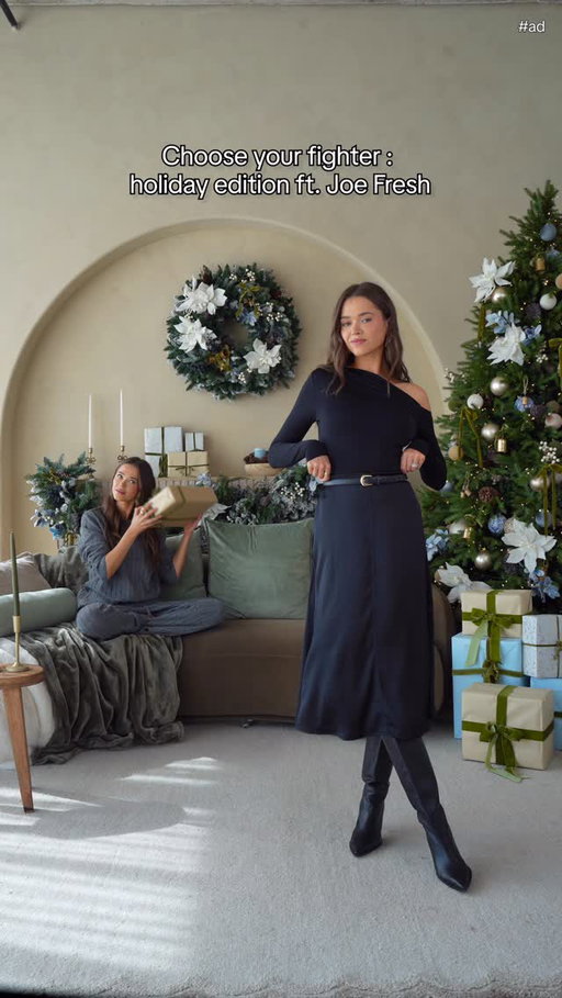 Which @joefresh holiday look are you choosing this season? 👀 Use code VALERIA25 for 25% off! #joefreshpartner