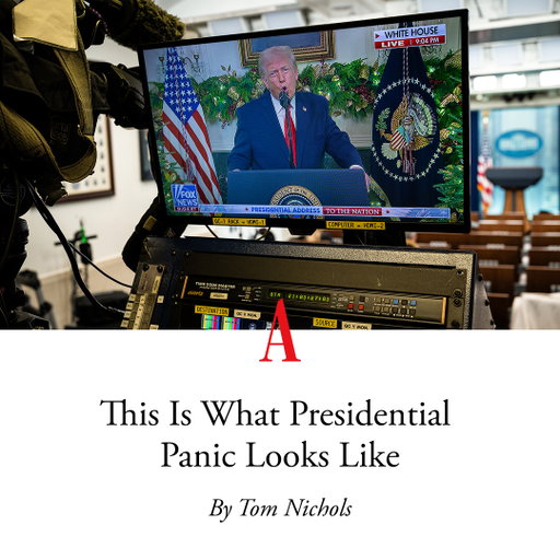 For 20 minutes last night, Americans watched Donald Trump speak, “drenched in panic as he tried to bully an entire nation into admitting he’s doing a great job,” Tom Nichols argues.⁠
⁠
“We could take apart Trump’s fake facts, as checkers and pundits will do in the next few days. But perhaps more important than false statements—which for Trump are par for the course—was his demeanor,” Nichols continues. “He vented his hurt feelings without a molecule of empathy or awareness.”⁠
⁠
The president’s speech “contained no news, other than an example of his contempt for the U.S. military, whose loyalty he thinks he can purchase with a onetime $1,776 bonus check,” Nichols writes. “This is projection: Trump has shown his willingness to be bought off with gold bars and trinkets, and he may think that the men and women of the armed forces are people of equally low character.”⁠
⁠
In effect, “Trump took to the airwaves, pointed his finger, and said: ‘Quiet, piggy,’” Nichols argues. “Even by Trump’s standards, this was an unnerving display of fear.”⁠
⁠
Read more at the link in our bio.⁠
⁠
📸: Graeme Sloan / Bloomberg / Getty