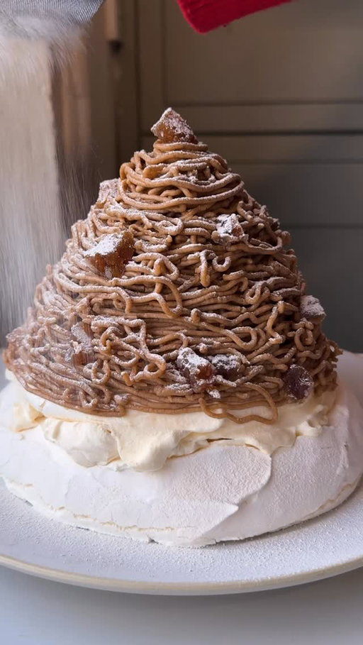 @nicolaalamb’s Giant Mont Blanc is a maximalist, show-stopping take on the classic dessert. Link in our bio to get the recipe free for a limited time.