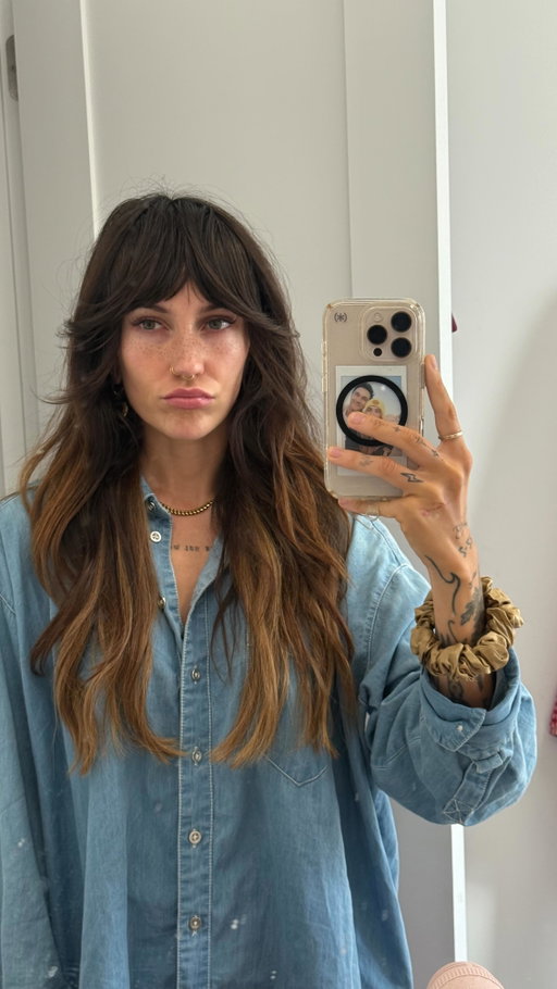 how to style my fringe/shag/mullet bangs in under 5 minutes 🌟 

#hairstyles #bangstutorial #fringecut