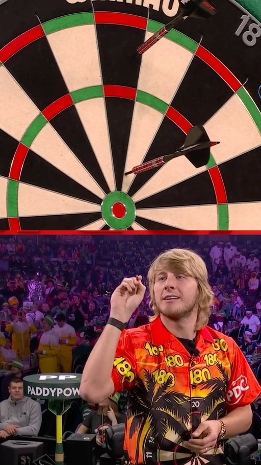 🎯👊 GAME ON! @TheUFCBaddy and @LukeRileyMMA swapped the Octagon for the Oche @OfficialPDC!