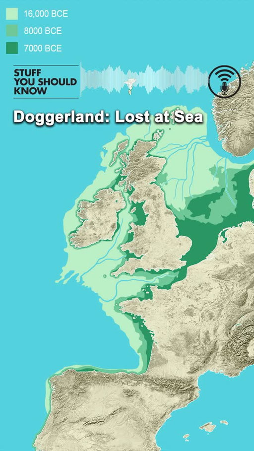 The story of Doggerland is pretty fascinating. The idea is that mainland Europe and the UK were connected not only by a land bridge, but a place where plants, animals and even humans, thrived.