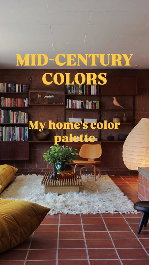 How I changed my midcentury home with the right color palette.

The colors I use are:

	•	Olive green — NCS S 5020-G90Y
	•	Pale yellow — NCS S 2040-Y
	•	Light gray — RAL 7035
	•	Tangerine — NCS S 3050-Y50R
	•	Mustard yellow — RAL 1005

We know that avoiding high contrast and sticking to similar hues is key to achieving a true Midcentury vibe. But overly flat color schemes can feel dull — balance is essential.

Midcentury architecture · Modernist living · Case Study house · Post and beam · Open plan design · Natural light · Indoor outdoor flow · Bungalow life · California modern · Modern heritage · Minimal structure · Timeless spaces · Architectural details · Midcentury lines · Quiet modernism · Warm minimalism