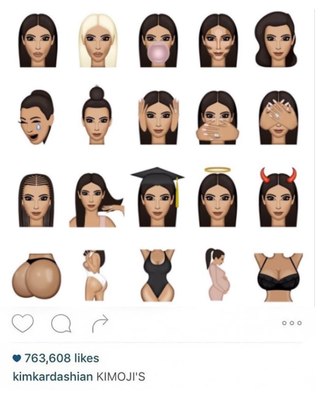In 2015, Kim Kardashian launched Kimoji a curated collection of 250+ custom emojis and GIFs inspired by her life 🔥

Priced at $1.99, the app went viral, hitting 9,000 downloads per second and reportedly making $1 million per minute at its peak.

Did any of y’all download this ⁉️