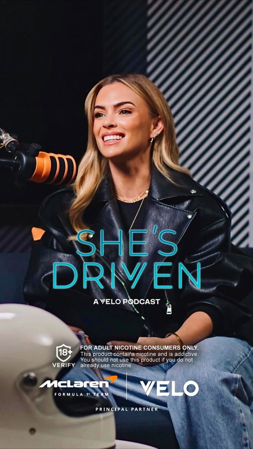 Fasten your seatbelts! @MissEmmaWalsh is back with episode 2 of She’s Driven, featuring very special guest Louise McEwen, Chief Marketing Officer of McLaren Racing. You won’t want to miss this! 🧡
 
18+. This product contains nicotine and is addictive. Only for adult nicotine users. You should not use this product if you do not already use nicotine.
