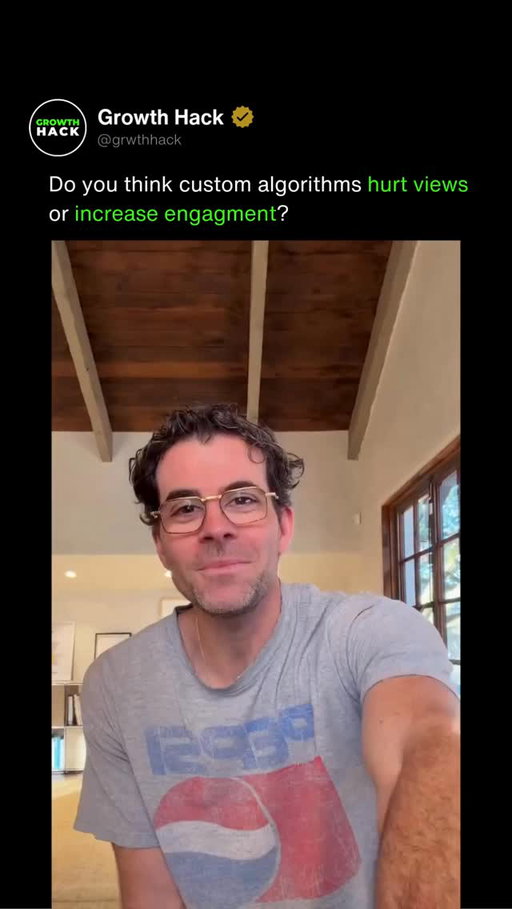 Do you think custom algorithms will hurt views or increase engagement?