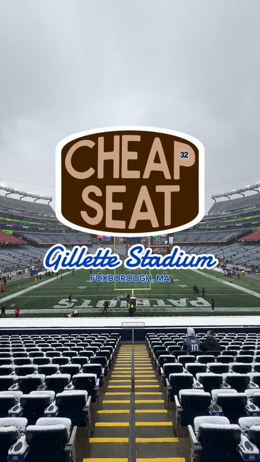 Cheap Seat: Gillette Stadium, home of the New England Patriots 

In this series, I’m trying to find the single worst seat at every stadium I visit! Where should I check out next?

#nfl #nflfootball #nepatriots #patriotsnation #nflreels