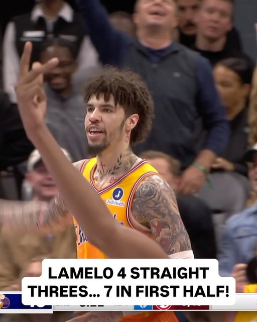 @melo is FEELING it in the first half, hitting four straight threes and SEVEN total! 😳 ATL/CHA • NBA League Pass • <link in bio>