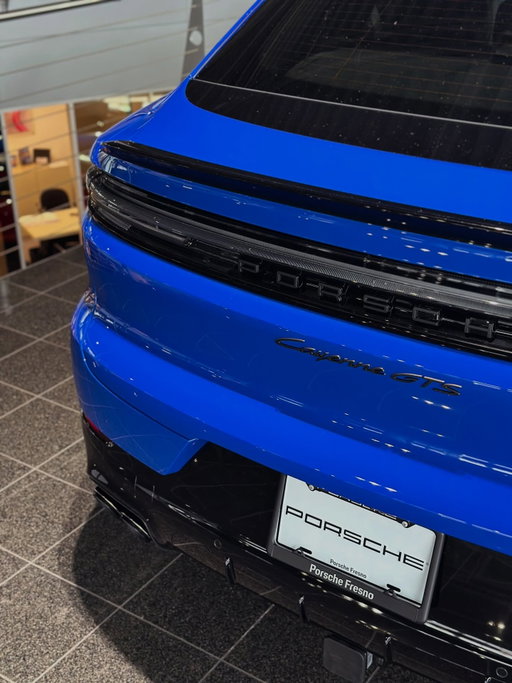 💙🧡 Paint to Sample Perfection. This 2026 Cayenne GTS Coupe is finished in the iconic Nogaro Blue Metallic. But wait until you see the inside... that Orange Deviated Stitching pops against the black leather interior! 🧵✨

Equipped with the Burmester® 3D High-End Surround Sound and Carbon Fiber Trim, this spec is truly one-of-a-kind. Is this the ultimate GTS build? Let us know in the comments! 👇 @porsche_fresno

#PorscheCayenneGTS #NogaroBlue #PaintToSample #PTS #PorscheFresno