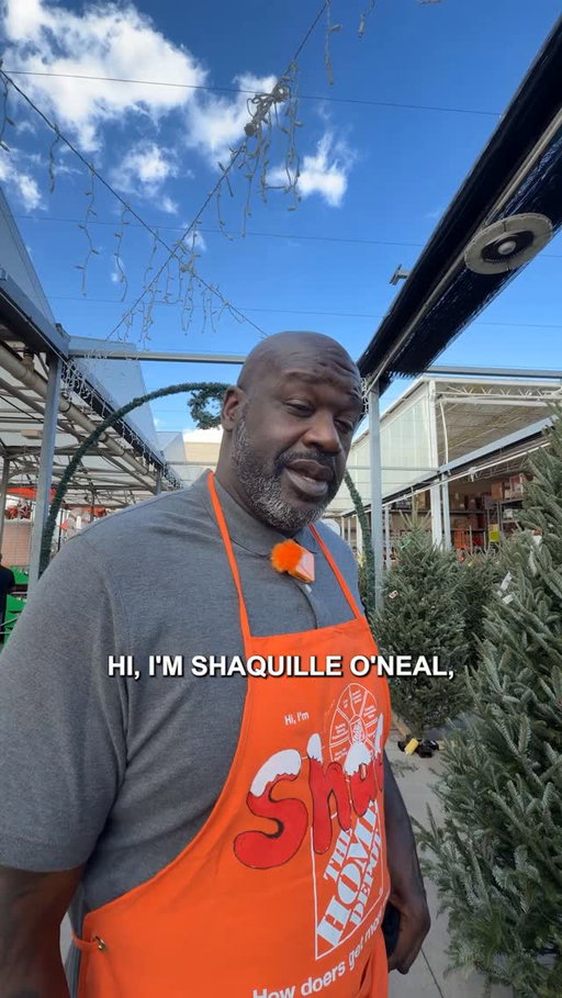 The Garden Center got a major assist today 💪 @shaq stopped by to make sure our Christmas trees were looking their holiday best 🌲