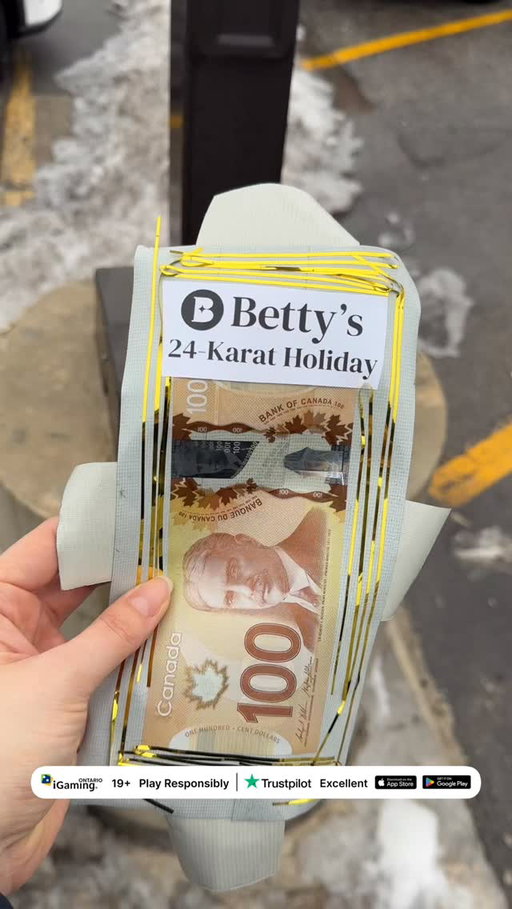 The Betty’s 24-Karat Holiday cheer continues 💫 We’ve hidden more cash -  it’s yours if you find it first! 🎁💵 Message us when you do, we want to say hi! Stay tuned and follow us for the next drop.