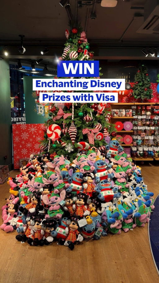 #AD Spark Magic with Visa games ✨
It’s plushie panic in the Disney Store as @hannahlowther and @kyron.hamilton race the clock to stack as many as they can 🧸⏱️

Sign up to Spark Magic with Visa. Every £50 you spend online with your registered Visa card between 8 Dec 2025 - 15 Jan 2026, is a chance to win.
You could win:
🎢 A holiday at Disneyland® Paris
🎭 Theatre tickets to Disney’s The Lion King or Hercules
🧸 Or one of thousands of Disney Store plushies

Hit the link in bio to register your Visa (just add a few details + link your card so your entries count automatically).
UK. 18+. Enter 8th December 2025. Ends 15th January 2026.
£50 minimum online spend on linked Visa card required. At participating merchants only. Specific Disney Store plushie subject to availability.
To sign up and for full terms & exclusions, visit visa.co.uk/sparkmagic