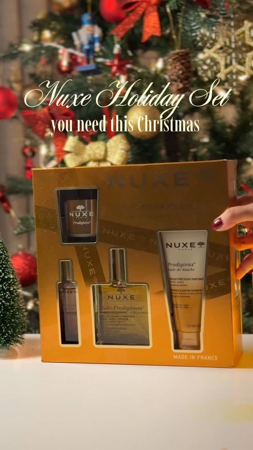 A little holiday glow, coming right up ✨🎁
The NUXE Prodigieux® Collection is the ultimate way to wrap yourself (or someone you love) in warmth, glow, and that iconic solar scent all season long.

This limited-edition gift set is pure sensorial magic—luxurious, indulgent, and effortlessly chic. Perfect for gifting… or keeping all to yourself 🤍

Inside you’ll find:
✨ Huile Prodigieuse® 100ml
✨ Le Parfum 15ml
✨ Precious Scented Shower Oil 100ml
✨ Prodigieux® Candle 60g

Because holiday beauty should feel just as good as it looks ✨

#NUXE #NuxeParis #Prodigieux #HolidayGlow #HolidayGiftSet LuxurySkincare SelfCareSeason GiftIdeas HolidayBeauty GlowingSkin SkincareLovers FestiveFeels