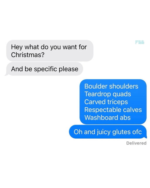 Nothing crazy this year, just the necessities 😎
⠀⠀⠀⠀⠀⠀⠀⠀⠀
#functionalbodybuilding #fitnessmeme #gymmeme #funnymeme #funnymemes