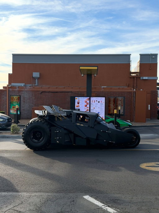 I’m lovin it 🦇 @lambojesus 

#batman #tumbler #brucewayne #mcdonalds #photography