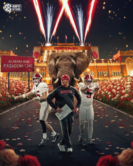 SMELL THE ROSES BAMA 🌹

@alabamafbl comes back from down 17-0 to get a road CFP win in Norman ‼️