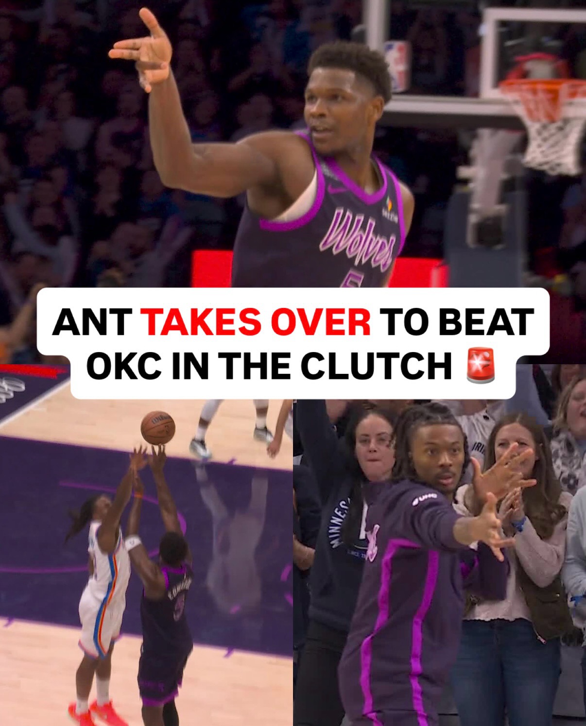 ANTHONY EDWARDS PUTTING THE TEAM ON HIS BACK 😤