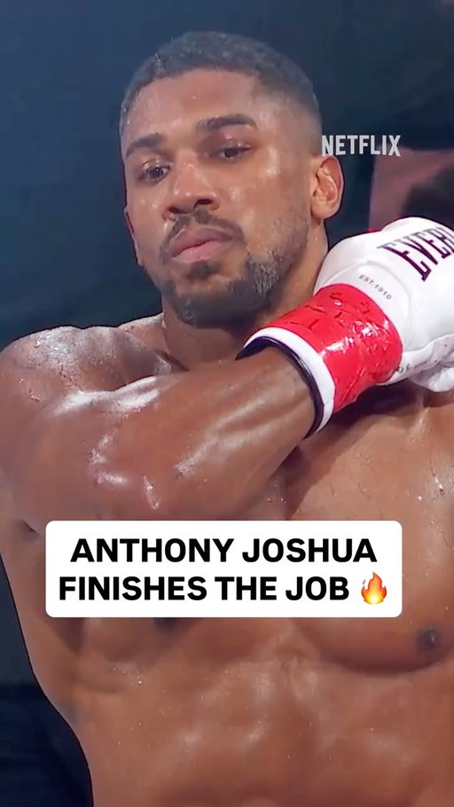 Anthony Joshua’s celebration was as cold as the knockout 🥶 #JakeJoshua #AnthonyJoshua #JakePaul #Boxing
