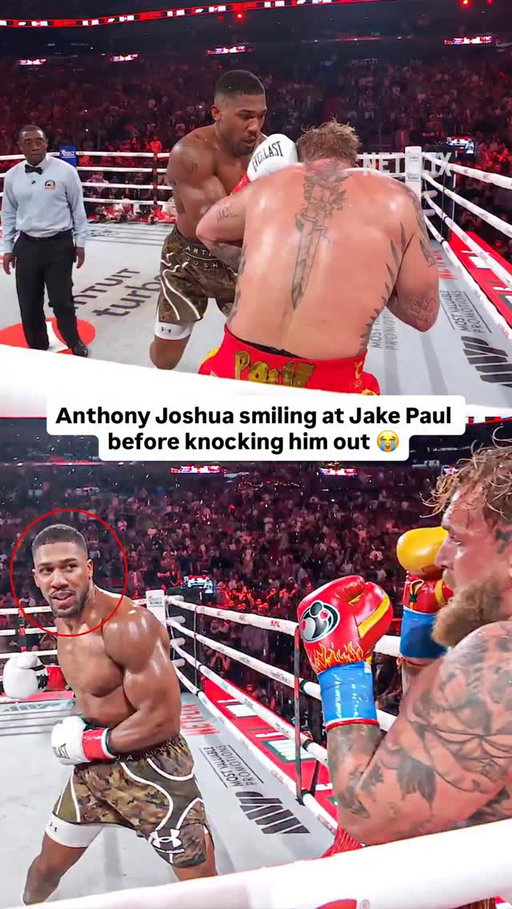 Anthony Joshua with the smile on his face seconds before knocking out Jake Paul is wild 😭 #JakeJoshua

#boxing #jakepaul #anthonyjoshua