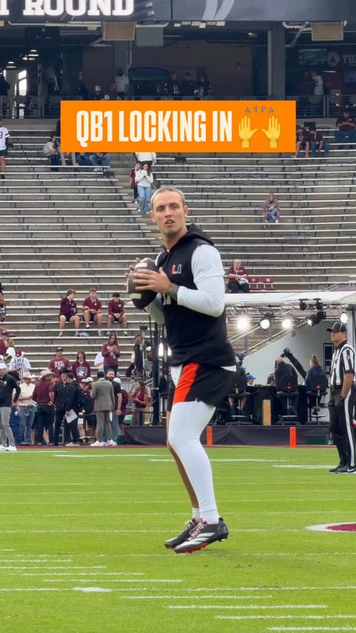 Getting locked in 🔒
📺 Watch Miami vs Texas A&M on @espn on @abc