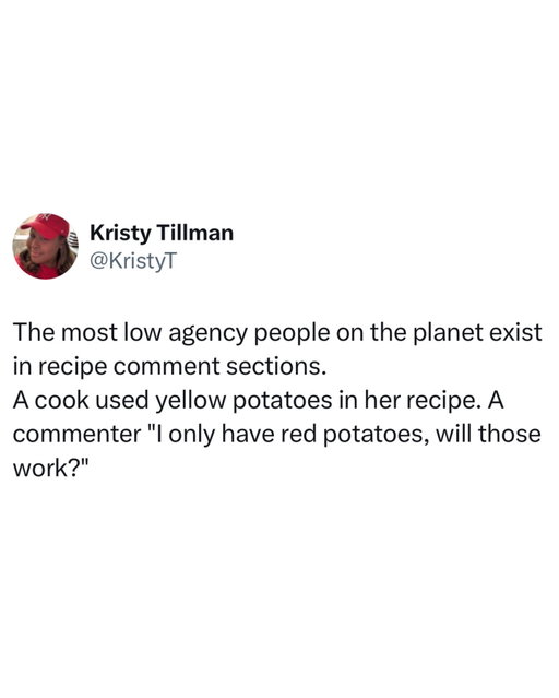 Recipe comment sections are the best
(X: KristyT)