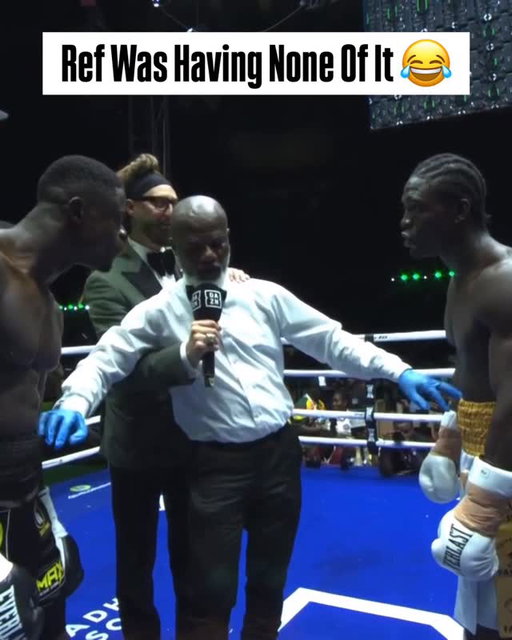 "Shake hands!" 👀 The bad blood continues right up to the opening bell in our chief support!

#MacbonesTetteh #RichardsAzeez