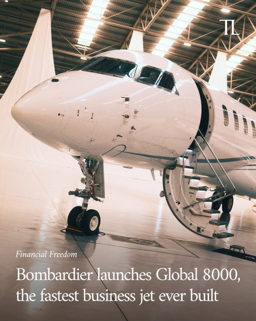 So fast it broke the sound barrier in testing, Bombardier’s (@bombardier_jets) new Global 8000 is officially the fastest business jet in the sky – and it can be yours for ~$80M.

Find the full feature in this week’s Four Freedoms newsletter at the link in our bio. 

Photography by Daniel Wickstone (@dwickstone).